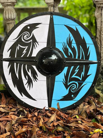 Medieval Larp Warrior Viking Shield Round For Halloween, Costume, Cosplay Armor Templar Battle Ready - collectiblegiftitems