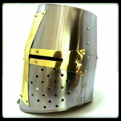 Medieval Knight Crusader Templar Armor Helmet Ambidextrous Reproduction - collectiblegiftitems