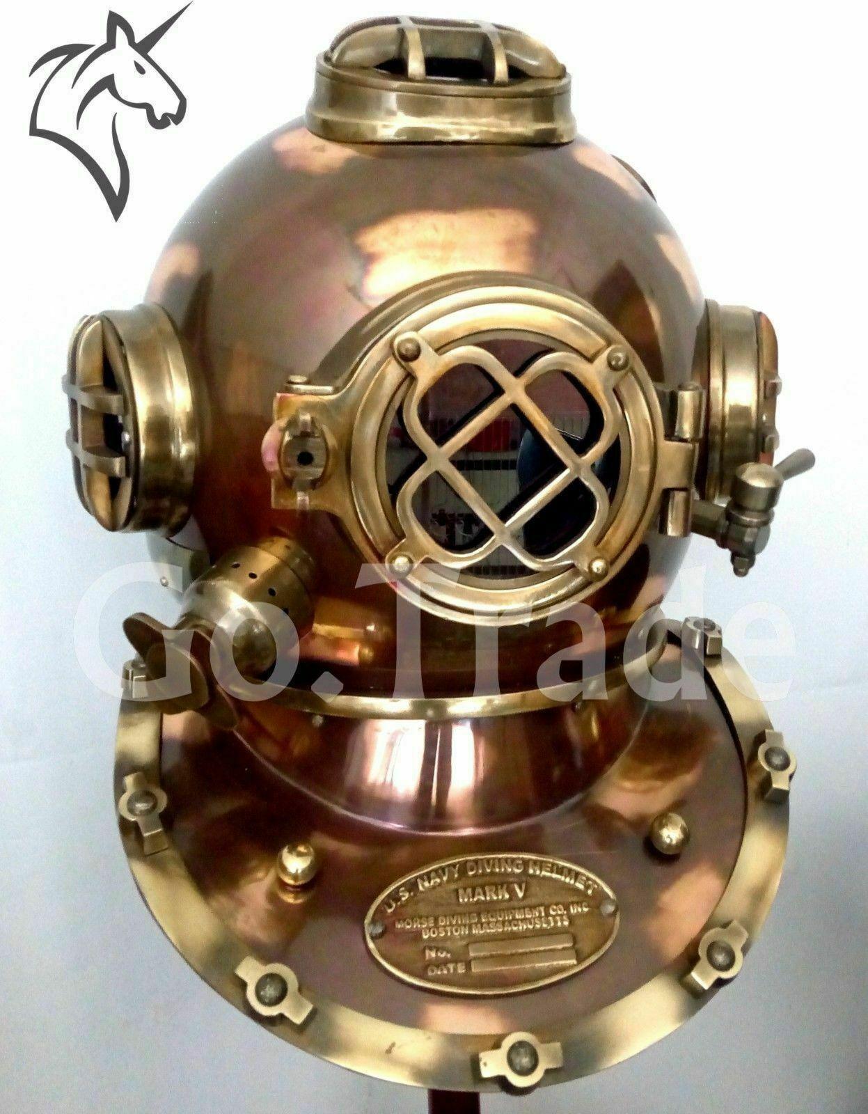 Authentic Diving Helmet | Vintage-Style Deep Sea Diver's Helmet - collectiblegiftitems