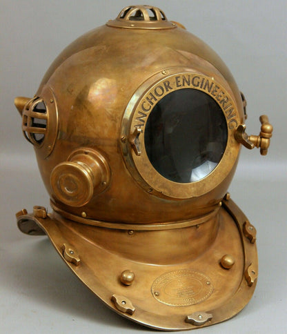 Diving Helmet US Navy Mark V Deep Sea Marine Divers Antique Scuba 18'' - collectiblegiftitems