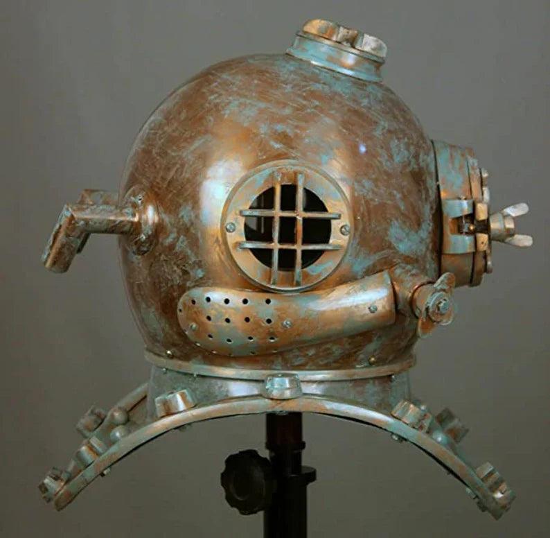 Diving Helmet Antique U.S Navy Mark V Steel & Brass - collectiblegiftitems