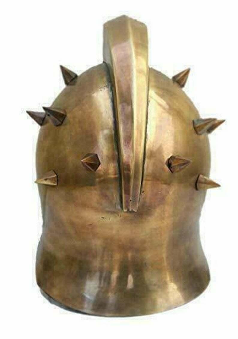 Medieval Gladiator Maximus Viking Helmet Ancient Knight Greek Roman Armor Helmet - collectiblegiftitems