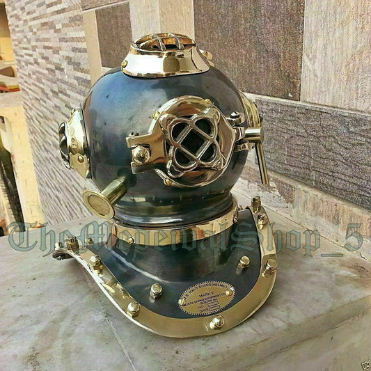 Diving Helmet Decor US Navy Mark IV Scuba Deep Sea - collectiblegiftitems