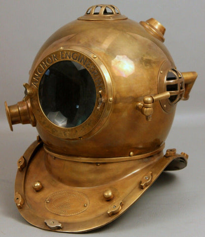 Diving Helmet US Navy Mark V Deep Sea Marine Divers Antique Scuba 18'' - collectiblegiftitems