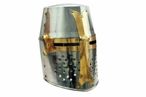 Medieval Knight Crusader Templar Armor Helmet Ambidextrous Reproduction - collectiblegiftitems