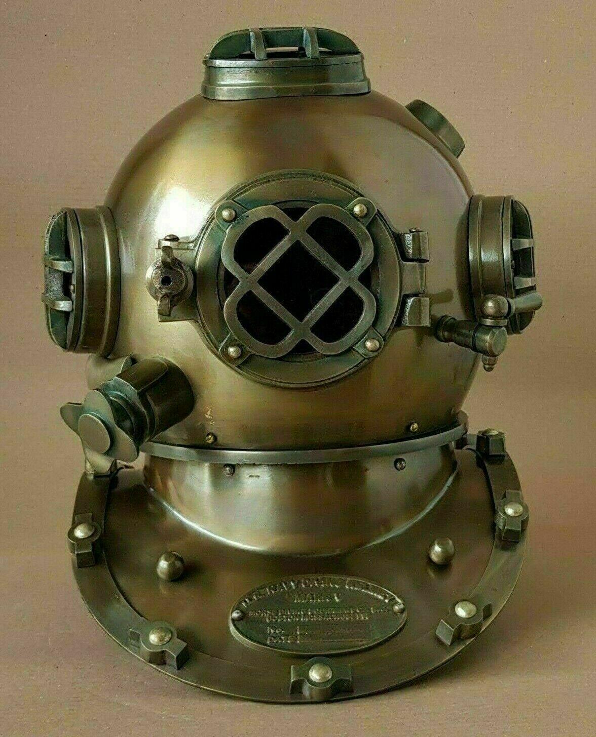 Boston Diving Helmet USA Navy Mark V ~ Morse Deep Marine - collectiblegiftitems