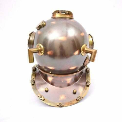 Diving Helmet US Navy Mark V Antique Brass Steel Full Size Maritime Gift - collectiblegiftitems