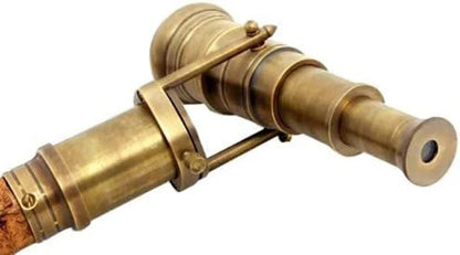 Brass Telescope & Compass Handle Walking Stick - collectiblegiftitems