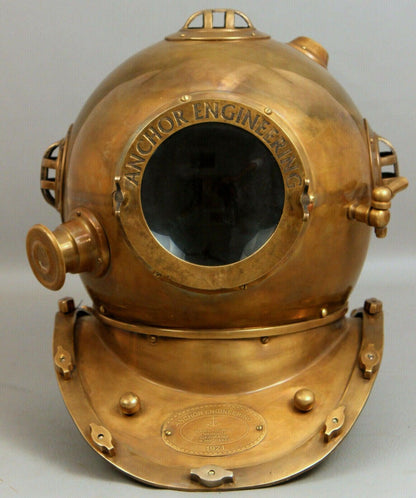 Diving Helmet US Navy Mark V Deep Sea Marine Divers Antique Scuba 18'' - collectiblegiftitems