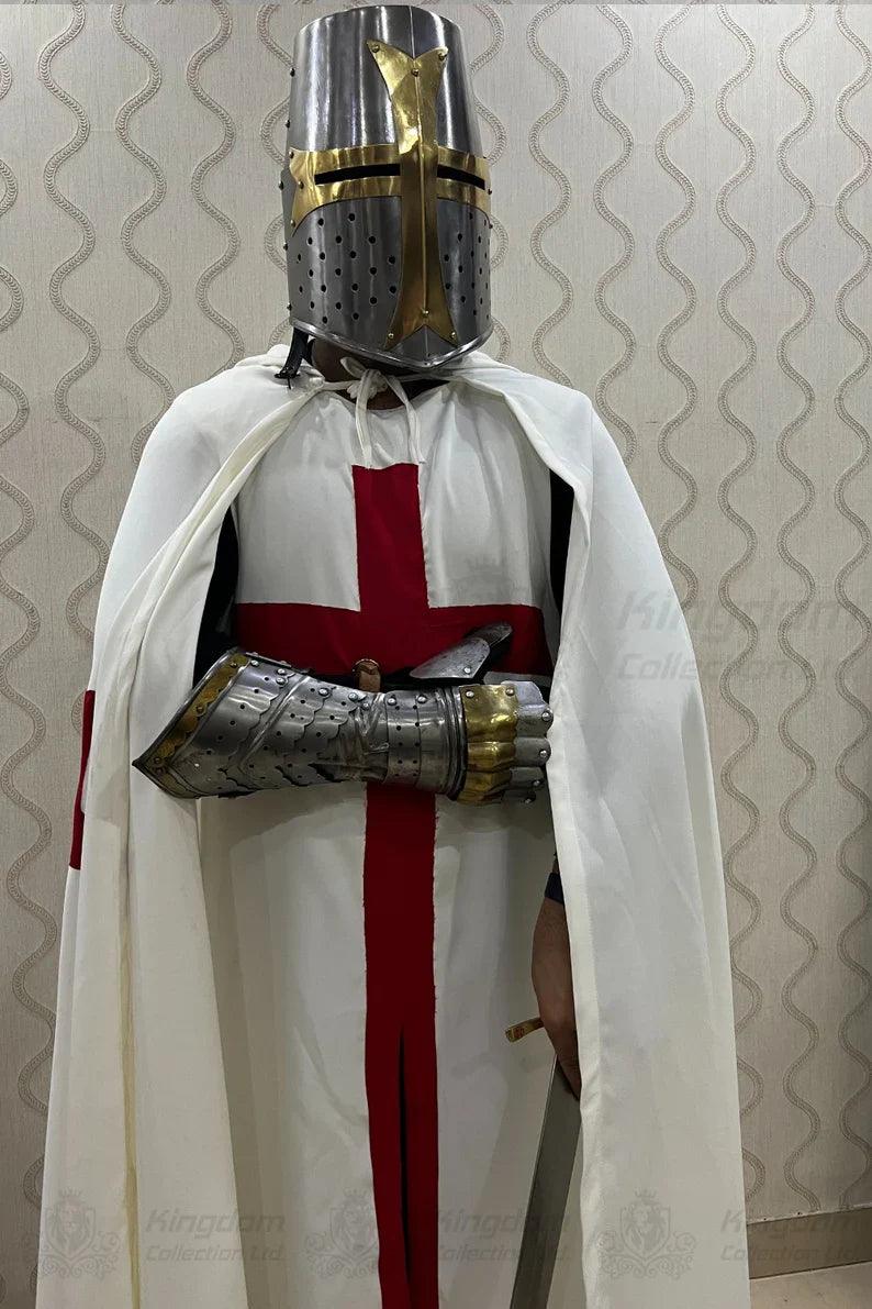 Medieval Templar Knight Costume Christmas Costume Templar Crusader Night Costume Perfect Christmas Costume - collectiblegiftitems