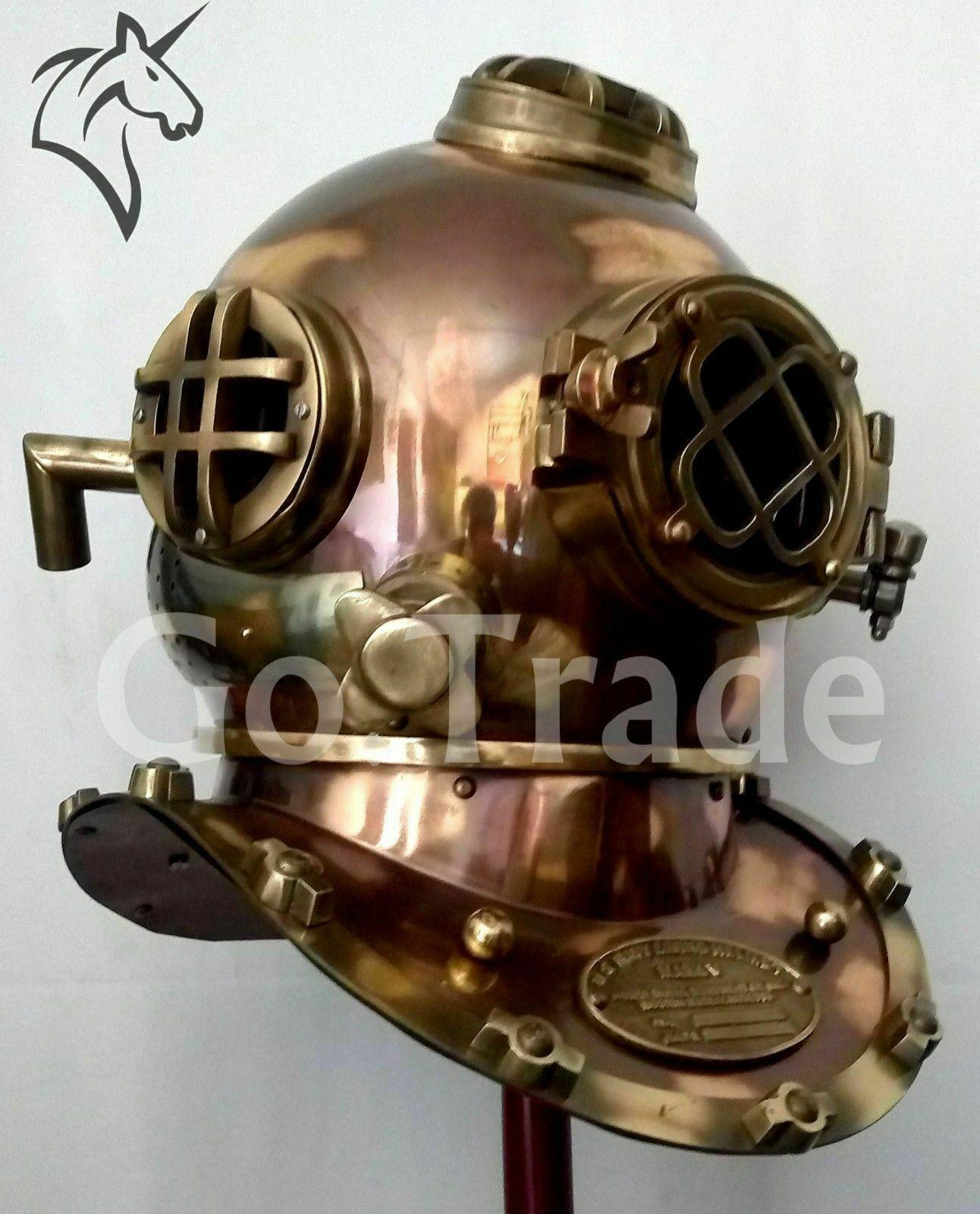 Authentic Diving Helmet | Vintage-Style Deep Sea Diver's Helmet - collectiblegiftitems