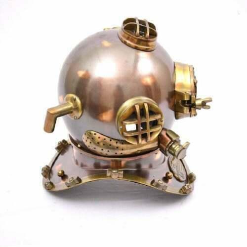 Diving Helmet US Navy Mark V Antique Brass Steel Full Size Maritime Gift - collectiblegiftitems