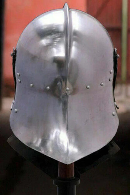 Medieval Visor Helmet ~ Medieval Tournament Close helmet ~ LARP Steel Helmet. - collectiblegiftitems