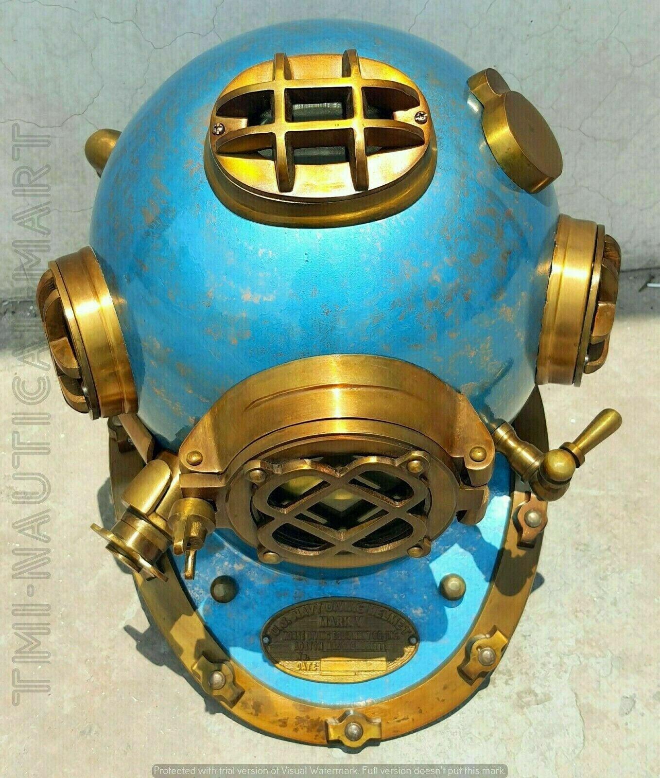 Diving Helmet Scuba US Navy Mark V Deep Sea Helmet Décor Gift - collectiblegiftitems