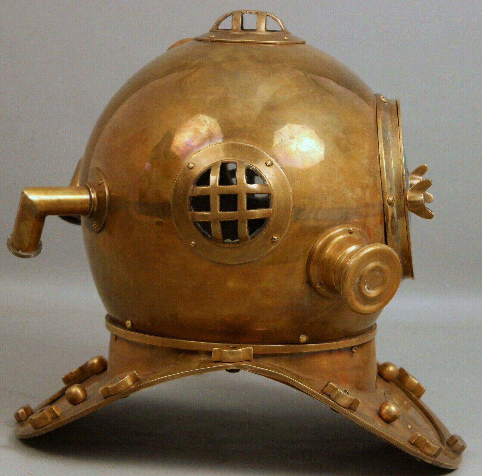 Diving Helmet US Navy Mark V Deep Sea Marine Divers Antique Scuba 18'' - collectiblegiftitems