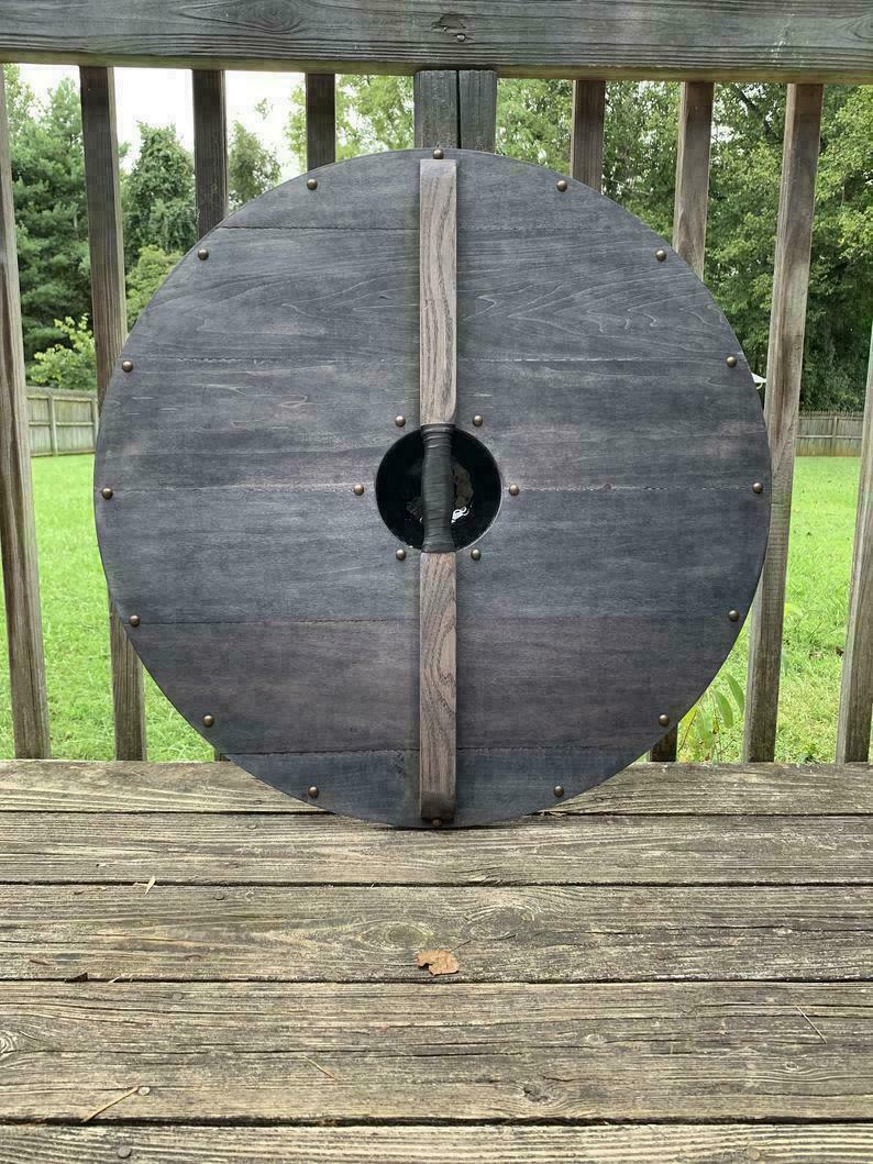 Medieval Viking shield 24'' Ragnar Lothbrok Authentic Battleworn Viking Shield - collectiblegiftitems