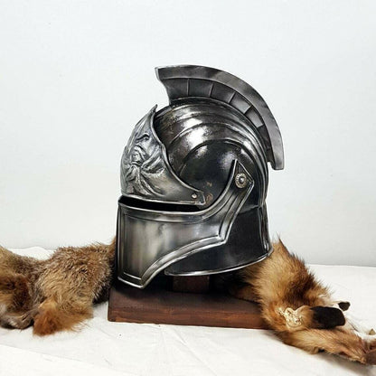 Blackened 18 Gauge Steel Medieval Legionnaire Fantasy Helmet - collectiblegiftitems