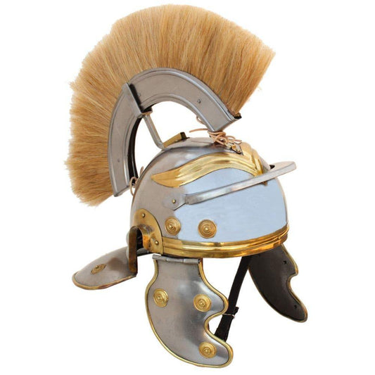 Imperial Roman Centurion Helmet with Blonde Plume - collectiblegiftitems