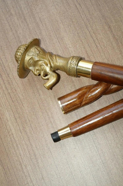 Aluminum Designer Sherlock Holmes Handle Walking Stick Cane - collectiblegiftitems