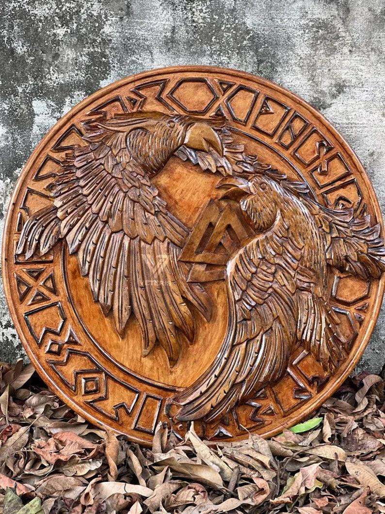 raven viking shield