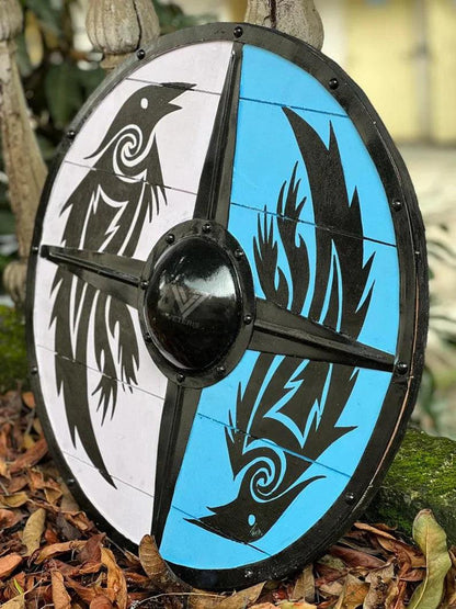 Medieval Larp Warrior Viking Shield Round For Halloween, Costume, Cosplay Armor Templar Battle Ready - collectiblegiftitems