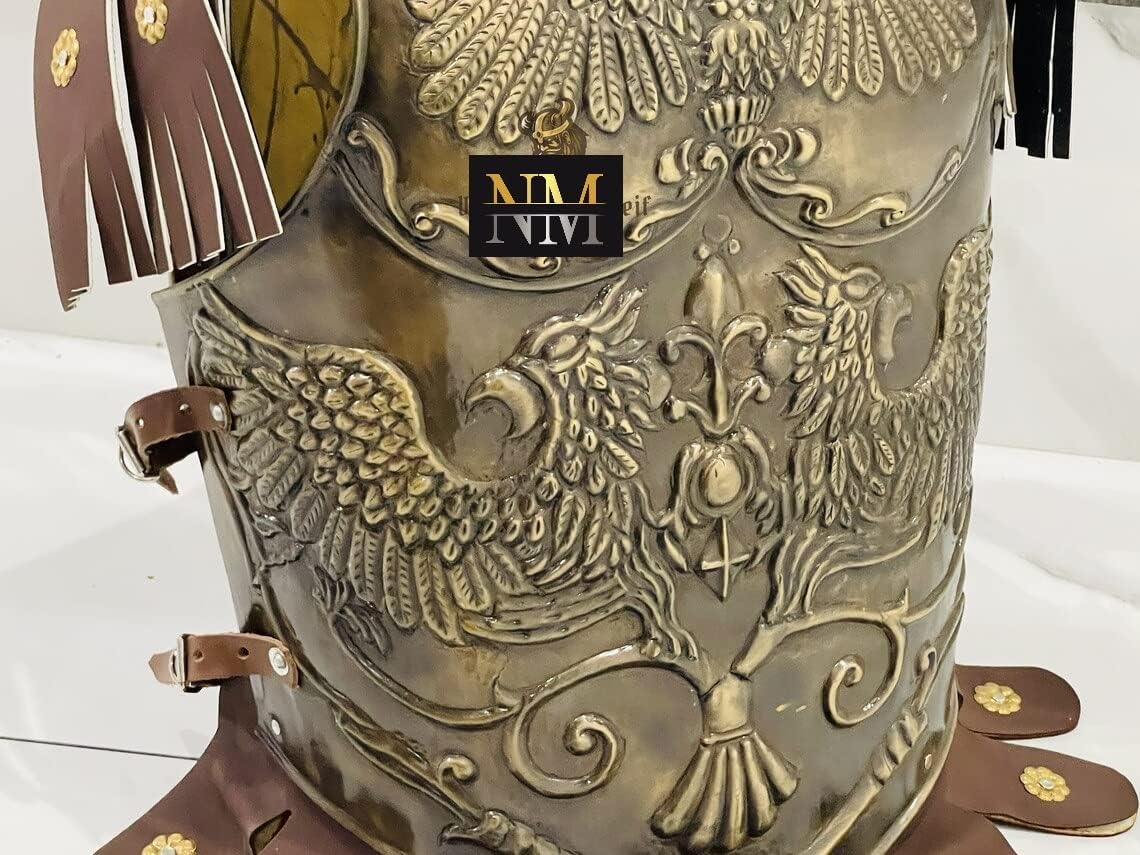 Medieval Brass Big Eagle Armor Roman Cuirass Reenactment Breastplate 18 Gauge Brass Cuirass for Cosplay - collectiblegiftitems