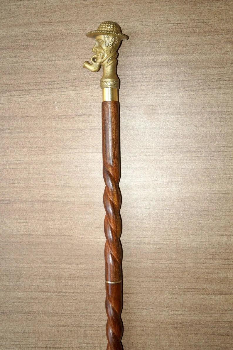 Aluminum Designer Sherlock Holmes Handle Walking Stick Cane - collectiblegiftitems