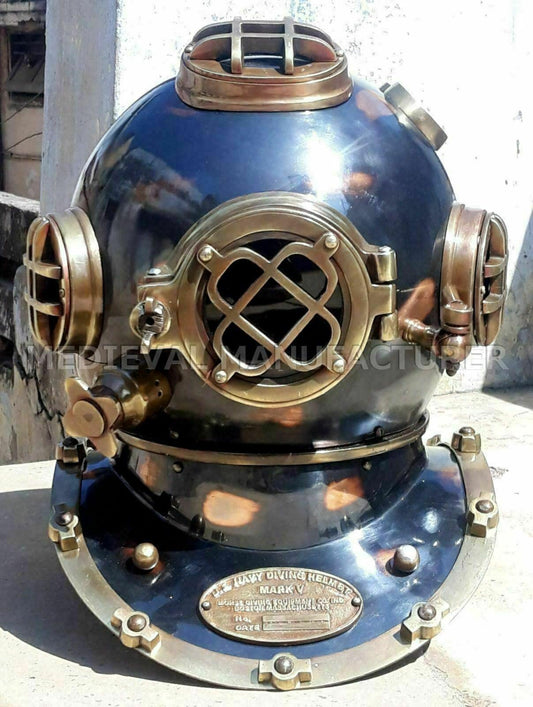 Diving Helmet vintage BOSTON MARK V U.S Navy Deep Sea Divers - collectiblegiftitems