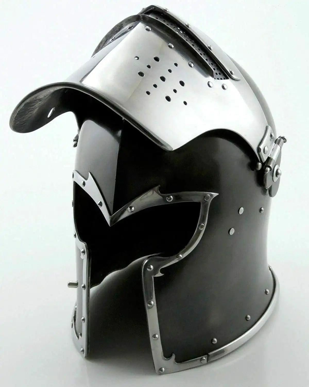 Barbuta Black Medieval Armor Helmet - collectiblegiftitems