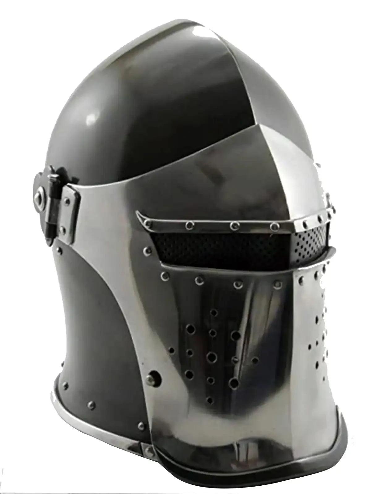 Barbuta Black Medieval Armor Helmet - collectiblegiftitems