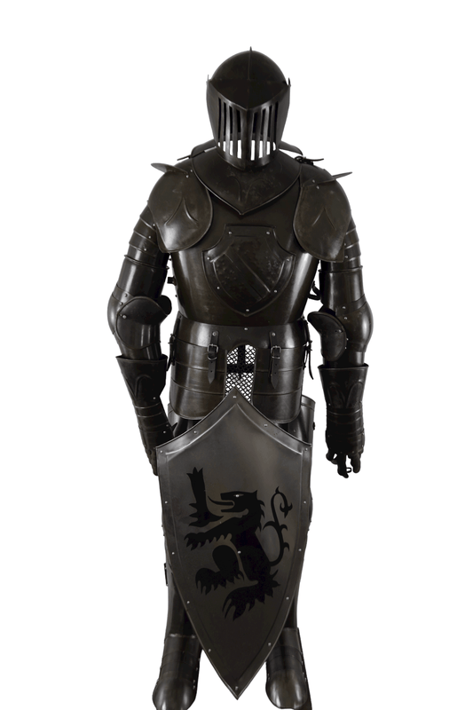 Black Knight Suit of Armor - Wearable- 15th Century - collectiblegiftitems