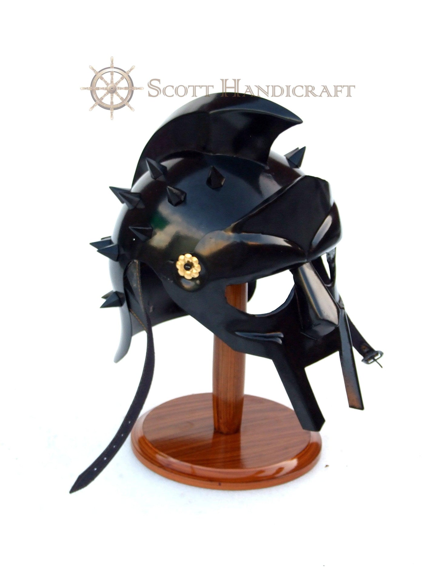 Roman Gladiator Maximus Helmet - Black - collectiblegiftitems