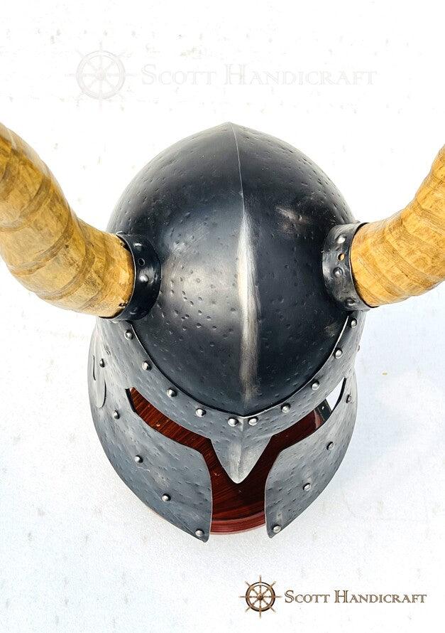 Skyrim Helm of Yngol Horned Helmet,16-gauge Solid Steel Halloween Costume/Cosplay - collectiblegiftitems