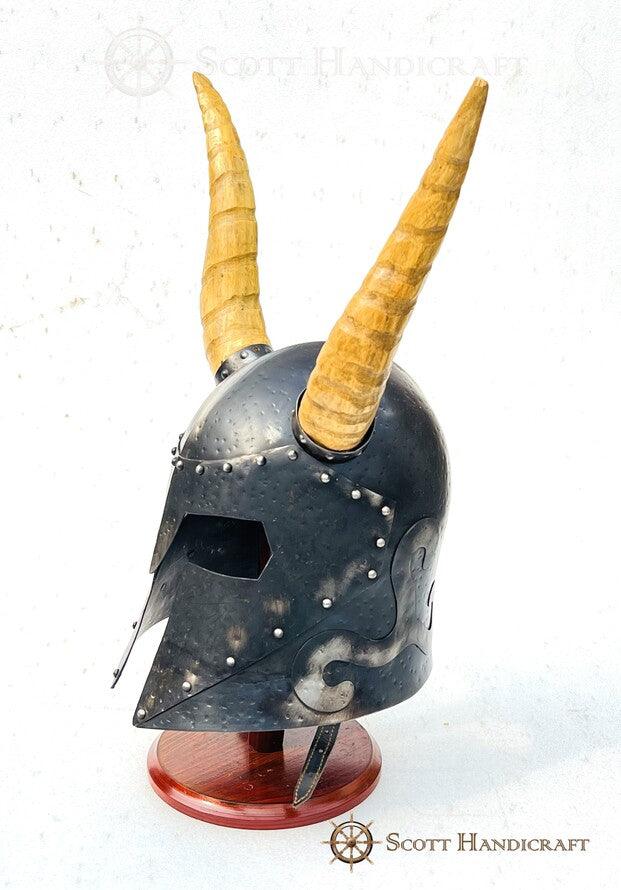 Skyrim Helm of Yngol Horned Helmet,16-gauge Solid Steel Halloween Costume/Cosplay - collectiblegiftitems