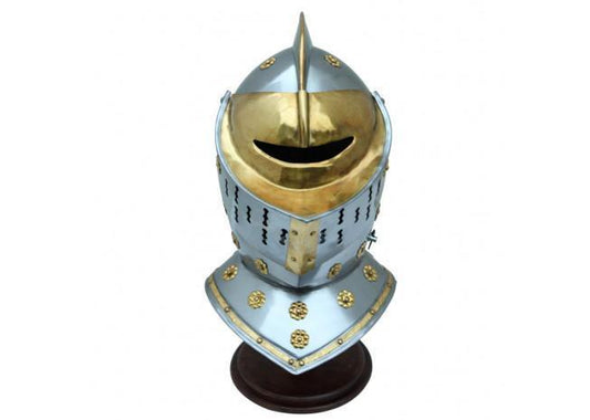 Helm’s Gates Golden Knight Steel Helmet - collectiblegiftitems