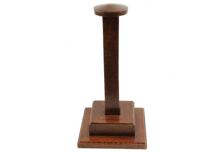 Square Base Wooden Helmet Stand - collectiblegiftitems