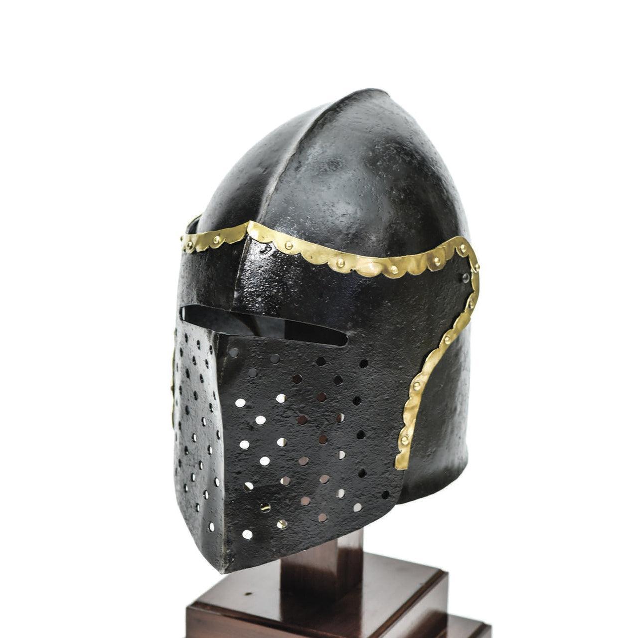 The Cursed Black Knight Functional Medieval Helmet Armor - collectiblegiftitems