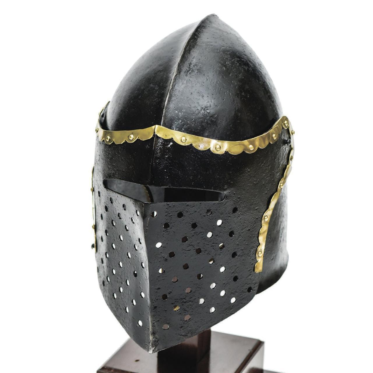 The Cursed Black Knight Functional Medieval Helmet Armor - collectiblegiftitems