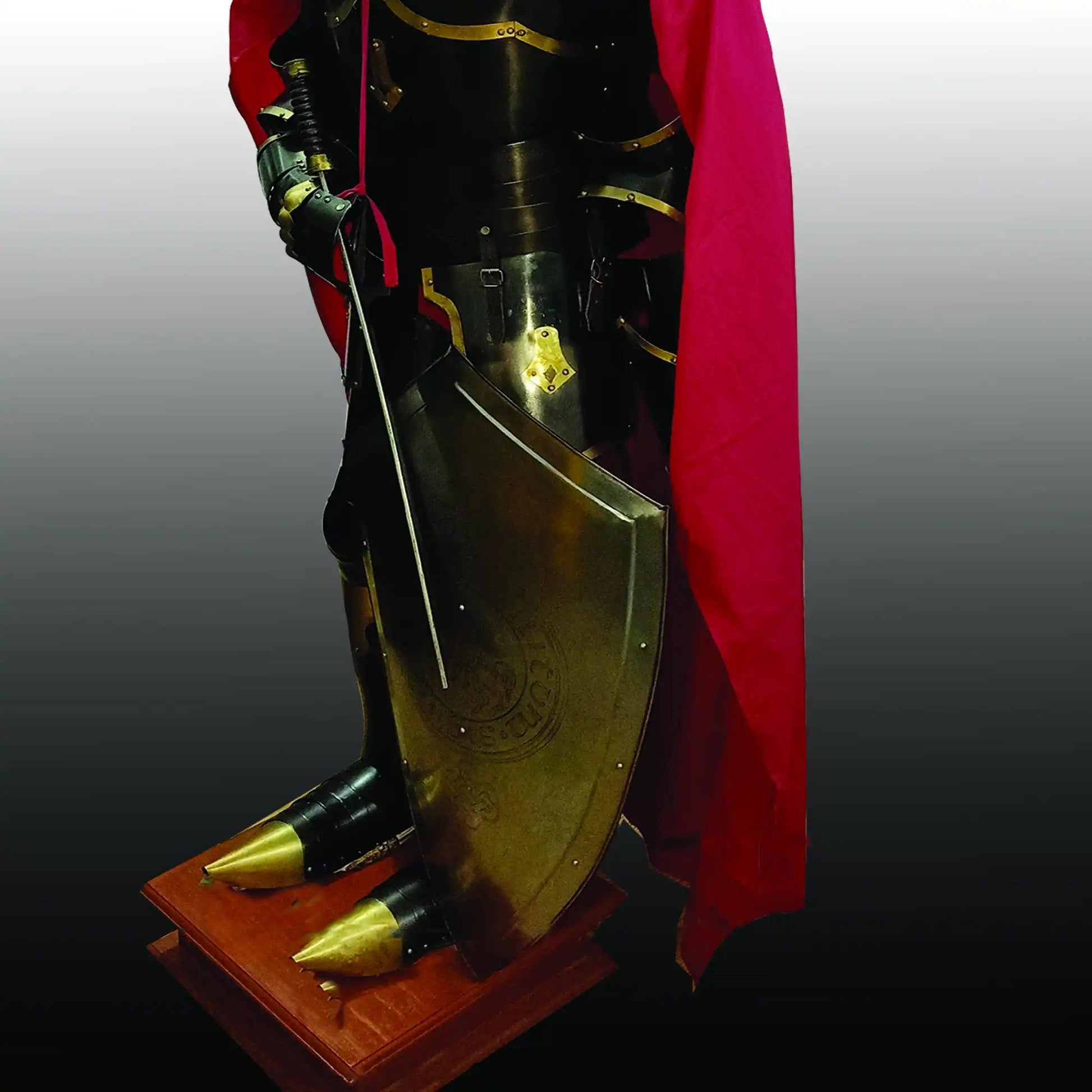 Gothic Greek Knight Medieval Armor Suit with Horn - collectiblegiftitems