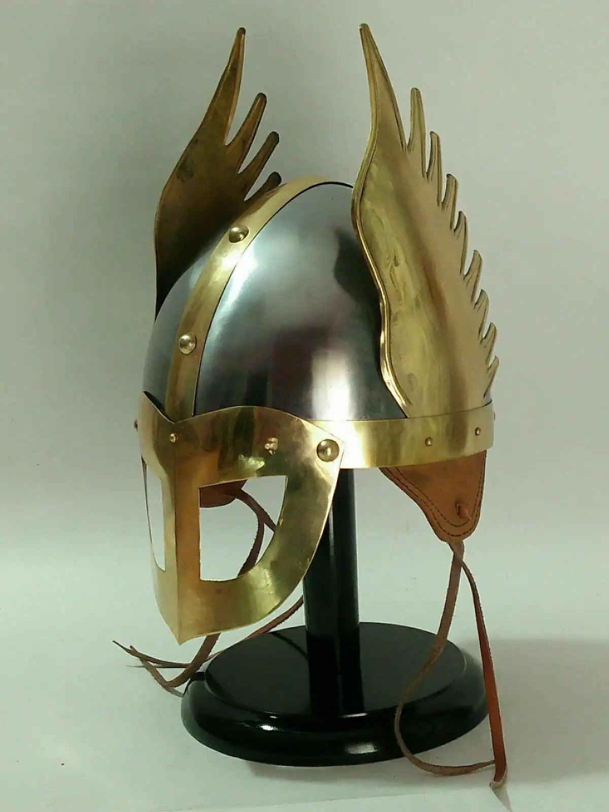 Norman King Winged Medieval Armor Helmet - collectiblegiftitems