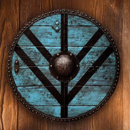 Lagertha Shieldmaiden Plank Blue Viking Shield