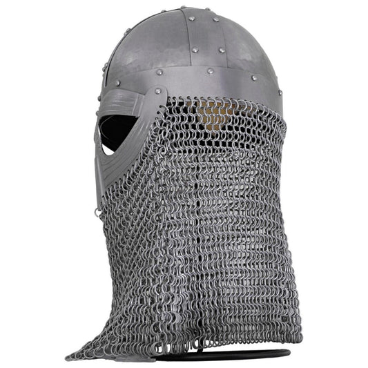 Vandals Wrath Forged Steel Gothic Helmet with Chainmail Defense - collectiblegiftitems