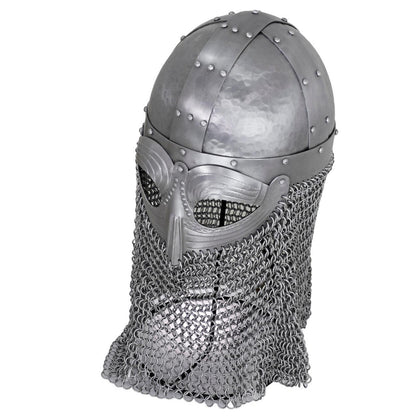 Vandals Wrath Forged Steel Gothic Helmet with Chainmail Defense - collectiblegiftitems