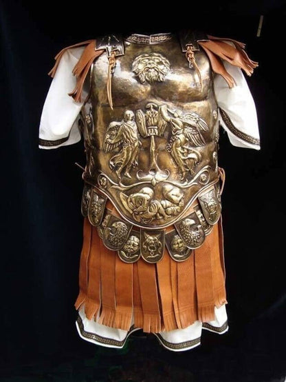 Medieval Gladiator Armor Roman Cuirass Reenactment Breastplate Outfit Costume - collectiblegiftitems