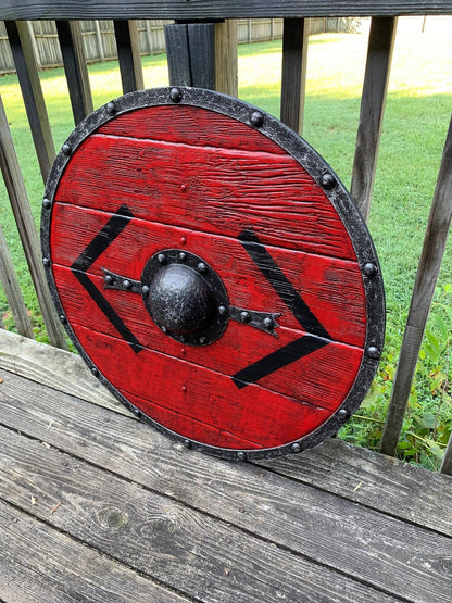 Björn Ironside Wikingerschild aus Holzbrettern, 24"