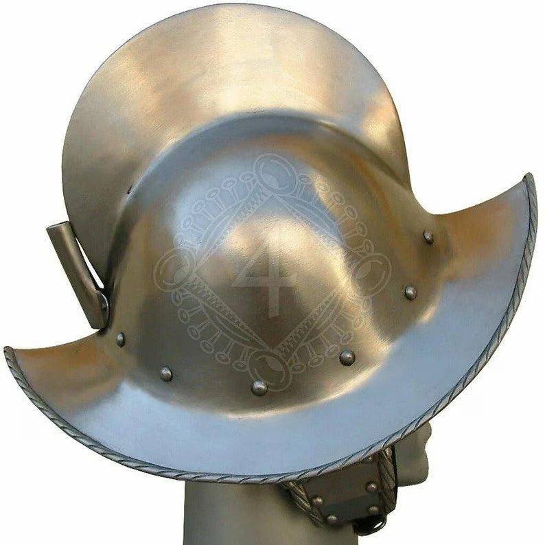 Spanish Morion Helmet 16th Century 18GA SCA Spanish Morion Helmet, Medieval Conquistador Costume Armor Helmet - collectiblegiftitems