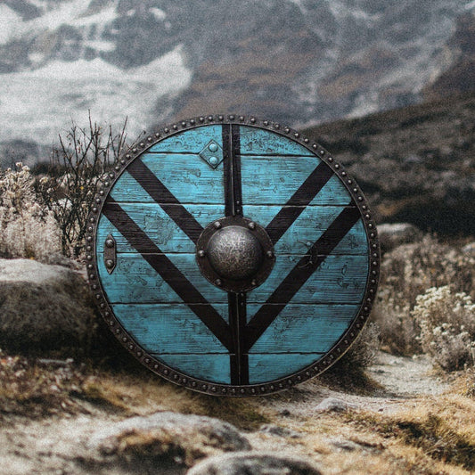 Lagertha Shieldmaiden Plank Blue Viking Shield