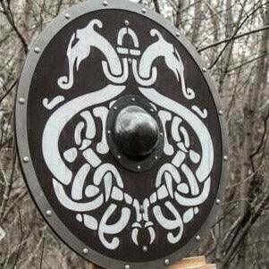 Glatter Wikingerschild „Jörmungandr Midgard Serpent“, 24 Zoll