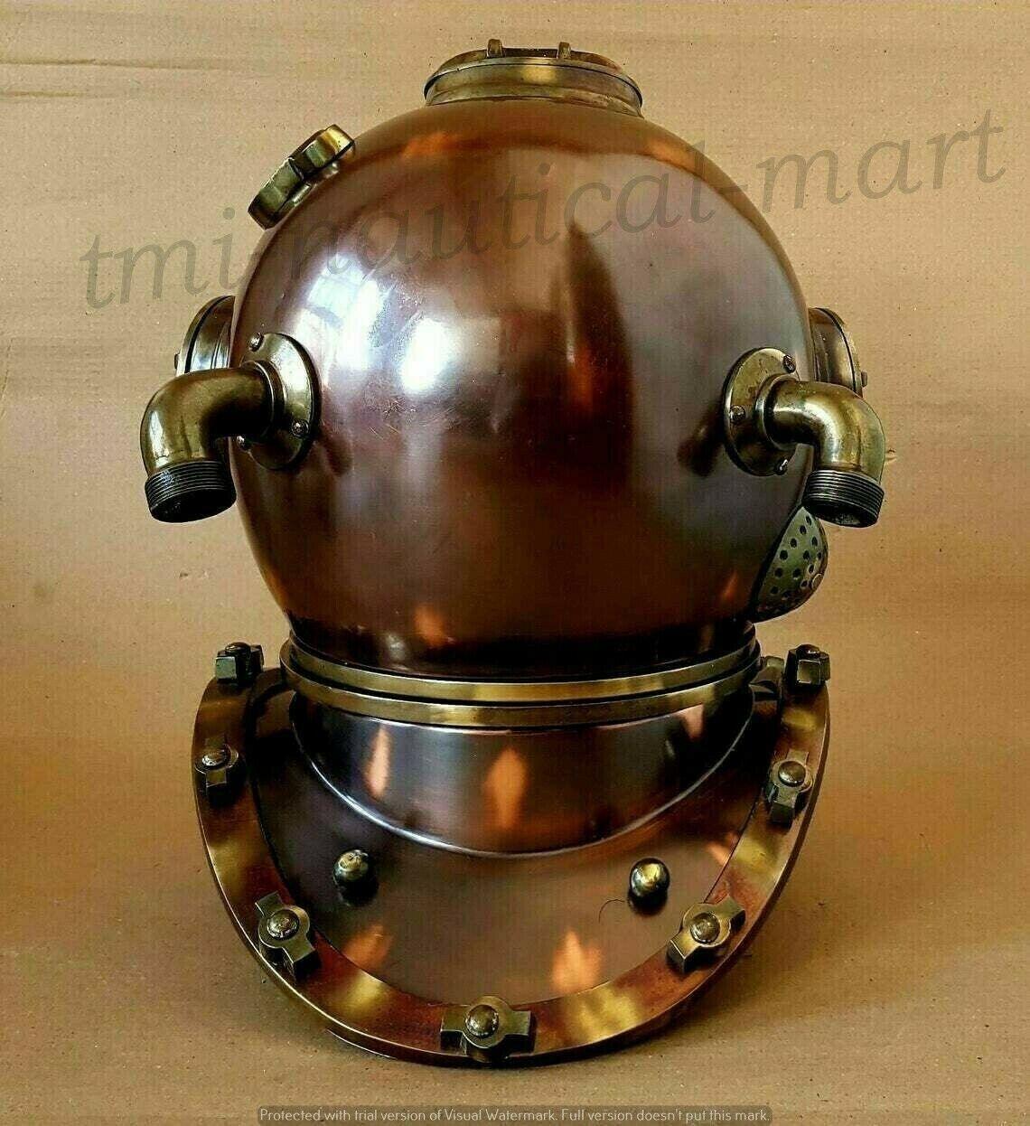 US Navy Mark V Antique Scuba Diving Helmet Replica for Collectors and Enthusiasts - collectiblegiftitems