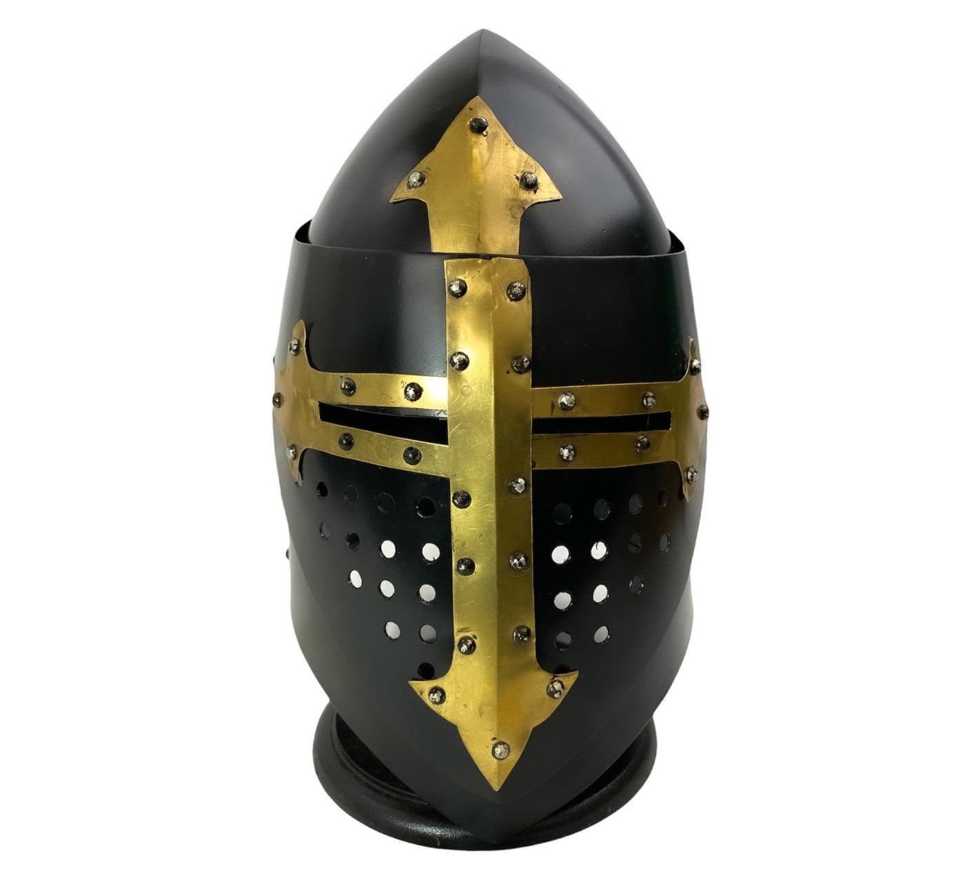 Crusader Helmet - Great Helm Medieval Helmet - collectiblegiftitems